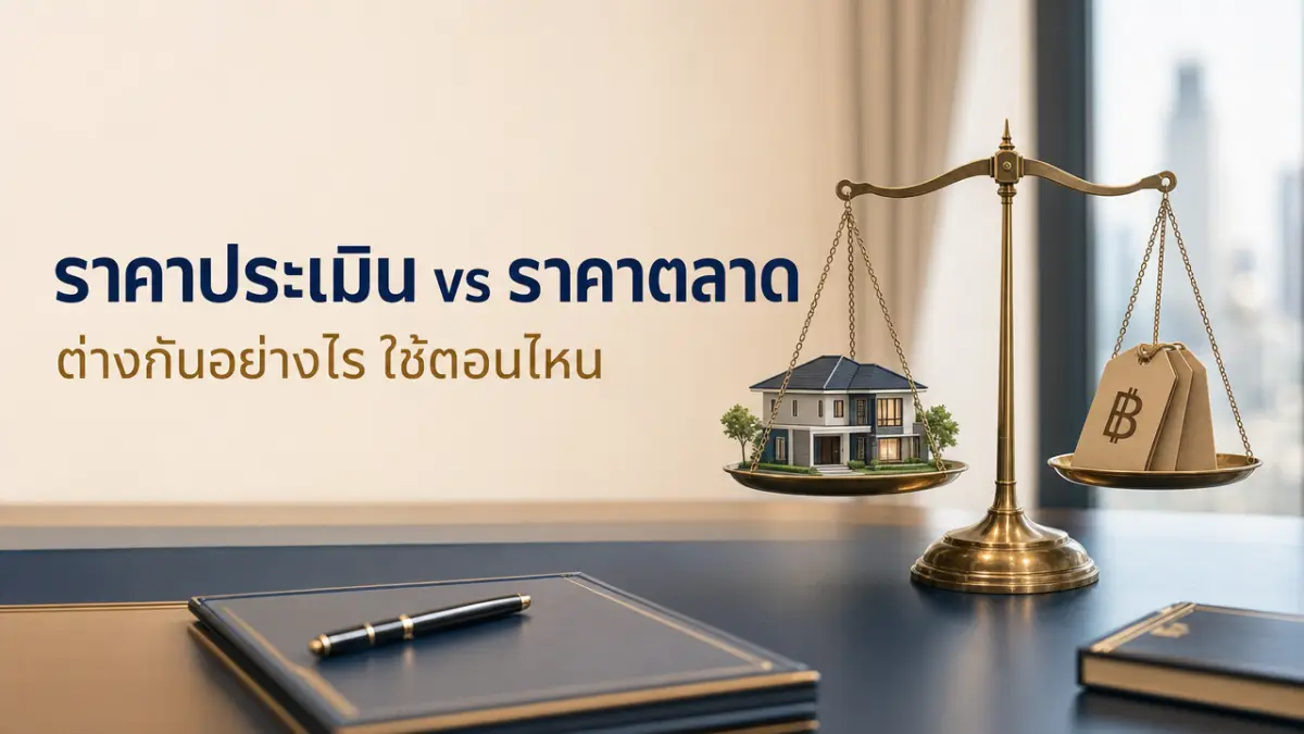 ราคาประเมิน vs ราคาตลาด ต่างกันอย่างไร ใช้ตอนไหน 2569