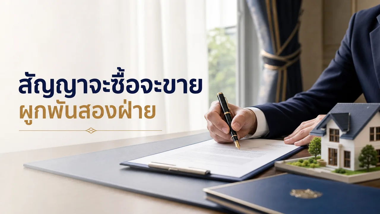 สัญญาจะซื้อจะขาย เอกสารและปากกา