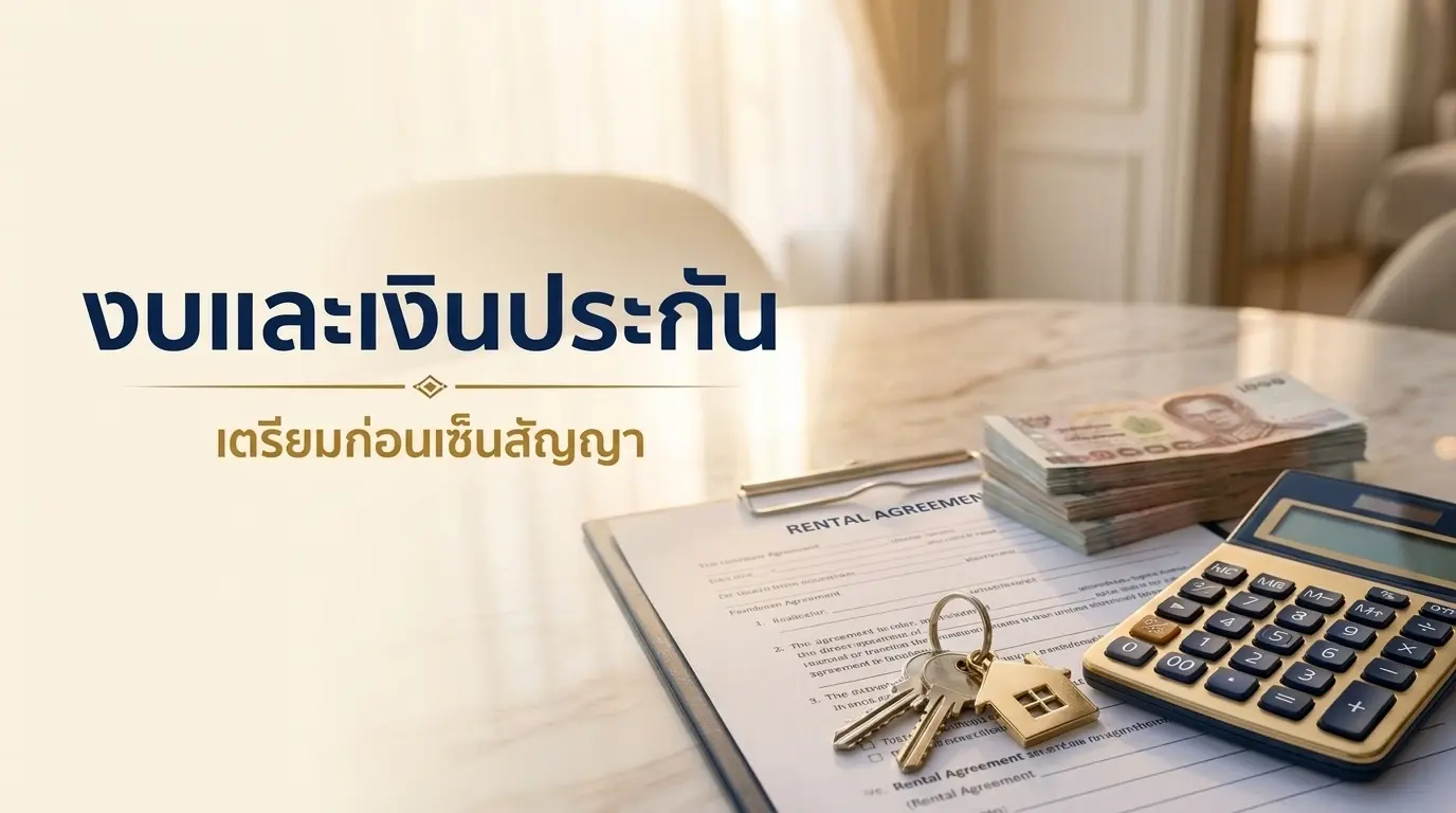 งบเช่าคอนโด เงินประกัน ค่าเช่าล่วงหน้า ค่าน้ำค่าไฟ