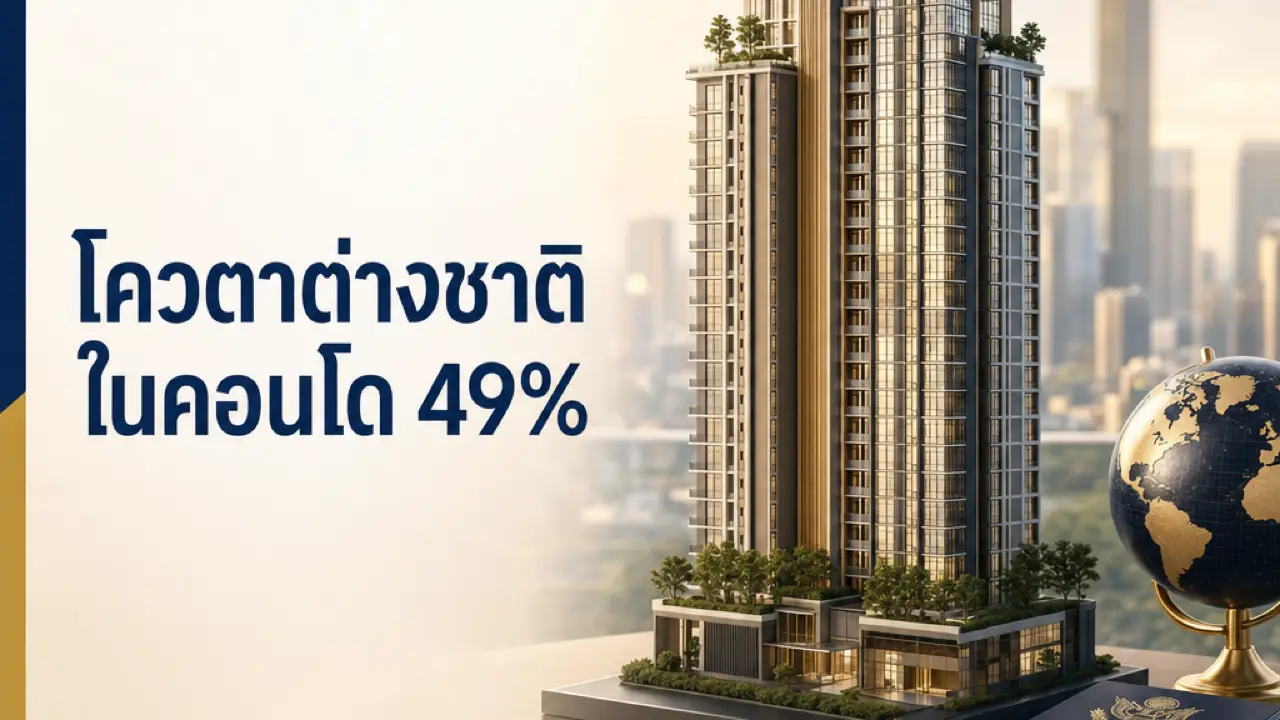 โควตาต่างชาติในคอนโด 49% อาคารคอนโดสูงและลูกโลก