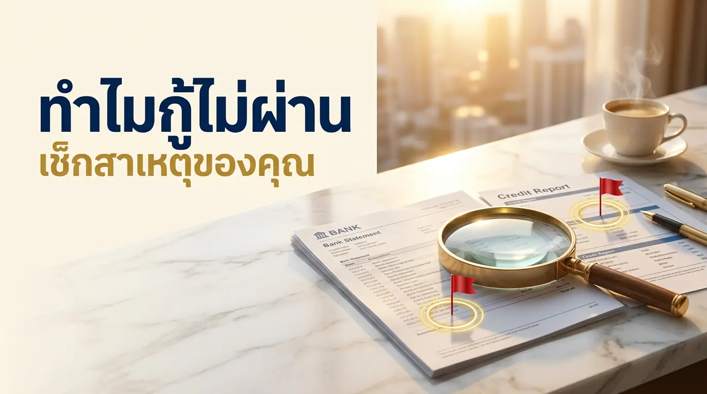 เช็กสาเหตุกู้บ้านไม่ผ่านจากรายงานเครดิตบูโรและ Statement