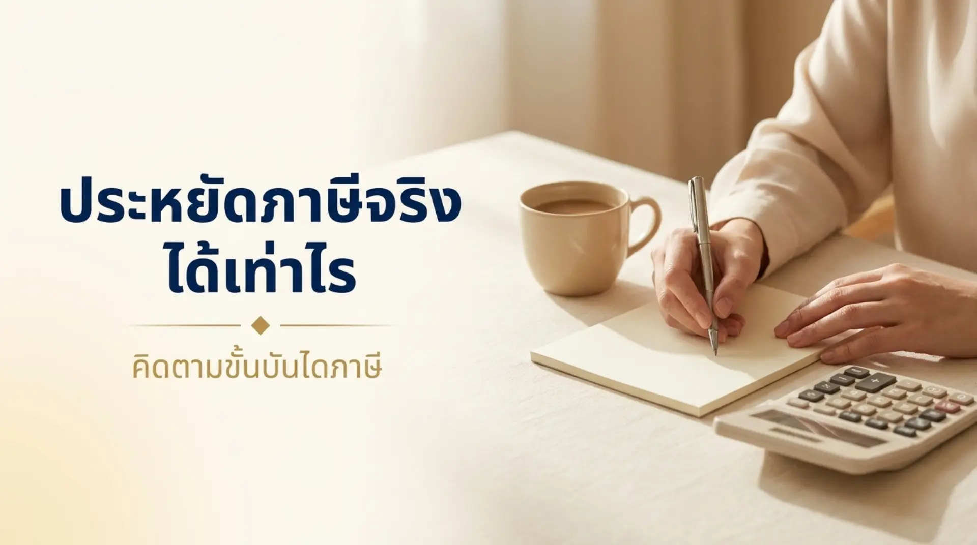 ตารางเปรียบเทียบภาษีที่ประหยัดได้จากการลดหย่อนดอกเบี้ยบ้านในแต่ละขั้นภาษี