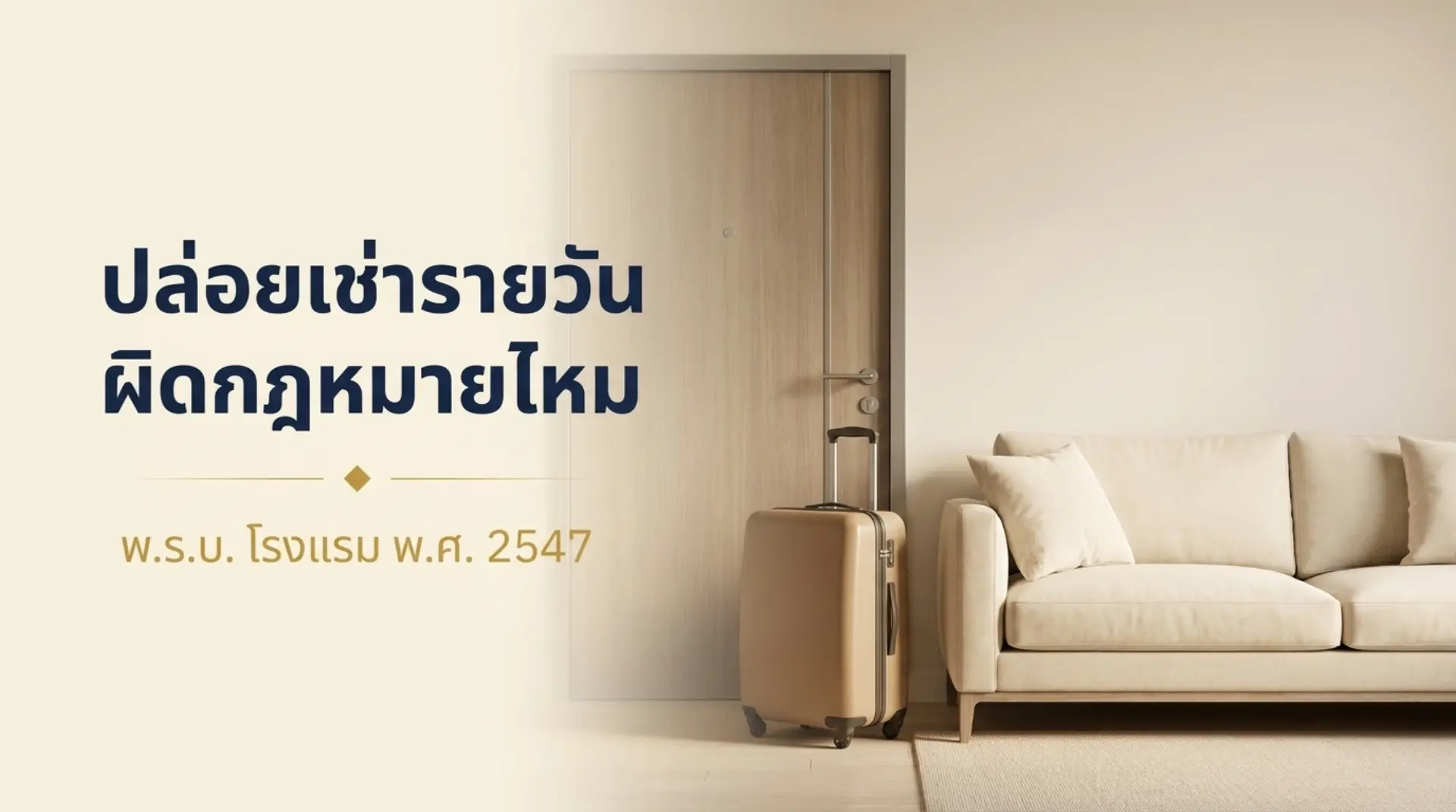 ตารางกฎหมายที่เกี่ยวข้องกับการปล่อยเช่าคอนโดรายวันและบทลงโทษ