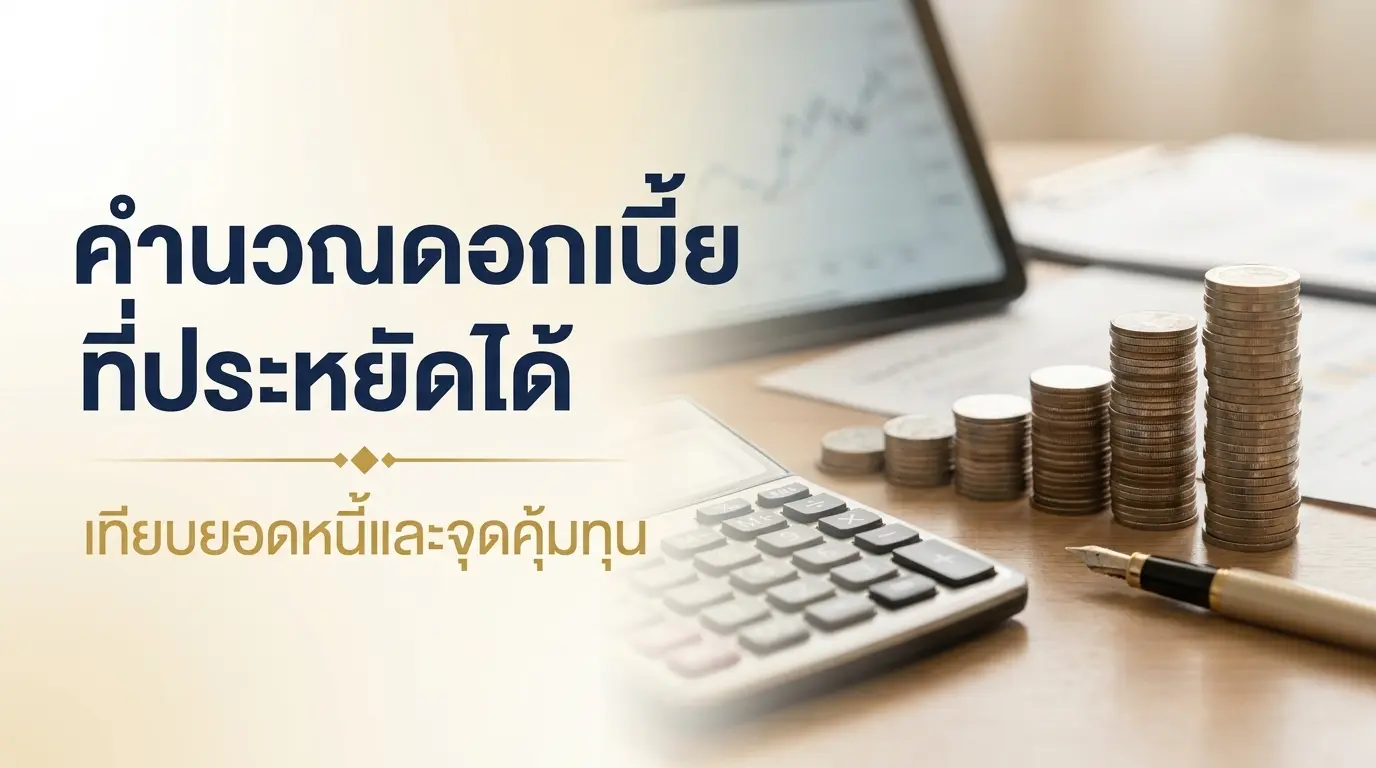 ตารางเปรียบเทียบดอกเบี้ยและจุดคุ้มทุนของการรีไฟแนนซ์บ้าน