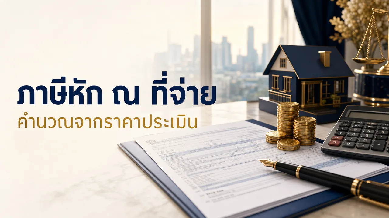 ภาษีเงินได้หัก ณ ที่จ่าย เอกสารภาษี เครื่องคิดเลข และเหรียญ