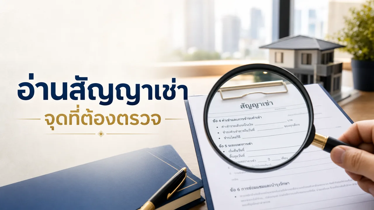 อ่านสัญญาเช่า แว่นขยายส่องสัญญา